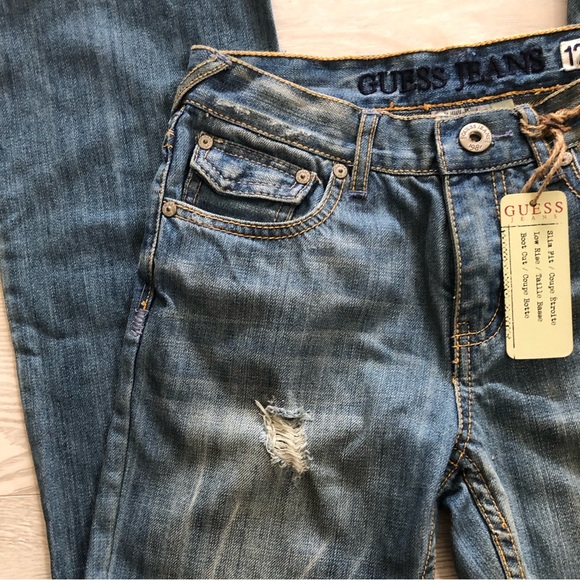 NWT Guess Juniors Falcon Slim Fit Boot Cut Distressed Jeans - Picture 11 of 16